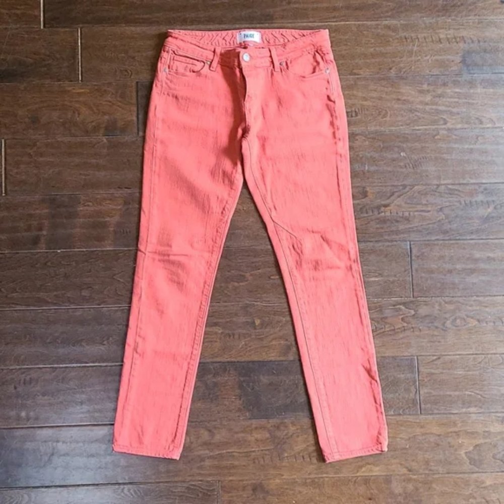 Paige Skinny Jeans - Size 26 - EUC - Coral - Great fall color!